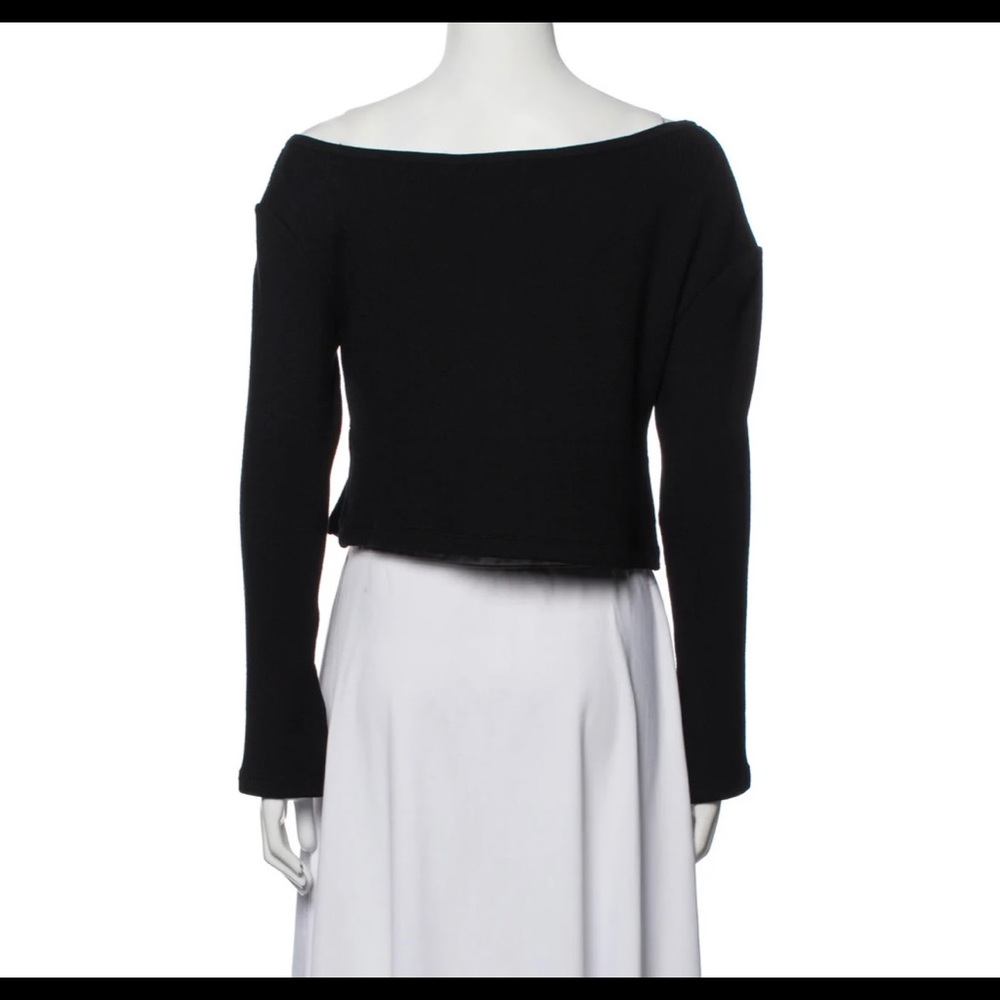 Jonathan Simkhai standard boatneck crop sweater | size small